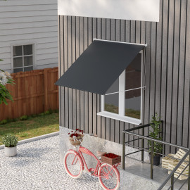 Store Banne Iznájar Manuel Inclinable Terrasse Commerce Gris Anthracite 150x120cm