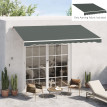 Toile Store Moio dei Calvi Gris Remplacement Anti-UV Terrasse Magasin 3,82x2,4m
