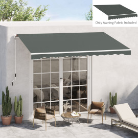 Toile Store Moio dei Calvi Gris Remplacement Anti-UV Terrasse Magasin 3,82x2,4m