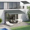 Toile Store Moio dei Calvi Gris Remplacement Anti-UV Terrasse Magasin 3,82x2,4m
