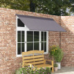 Store Banne Cloverwick Rétractable Réglable Gris Foncé Terrasse Commerce UV30+