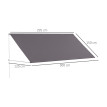 Store Banne Cloverwick Rétractable Réglable Gris Foncé Terrasse Commerce UV30+