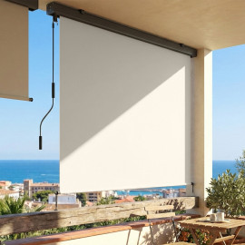 Store Odelbald extérieur vertical protection solaire étanche couleur crème 250x160cm