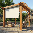 Store Odelbald extérieur vertical protection solaire étanche couleur crème 250x160cm