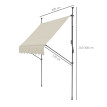 Store Nuncio autoportant inclinable rétractable 2x1,2m sable sans perçage terrasse balcon