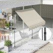 Store Nuncio autoportant inclinable rétractable 2x1,2m sable sans perçage terrasse balcon