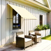 Store Banne Tewdric Rétractable Manuel Réglable Terrasse Commerce Crème 150x116cm