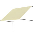 Store Banne Tewdric Rétractable Manuel Réglable Terrasse Commerce Crème 150x116cm