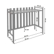 Cache pour climatiseur/pompe à chaleur HWC-K58 étagère pour plantes - métal 80x90x39cm - gris