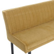 Banquette d'angle HWC-O82, banquette de salle à manger tissu chenille / métal, 159 x 210 cm - jaune