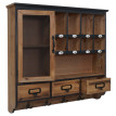 étagére murale HWC-Q26, étagére suspendue, étagére flottante, style vintage shabby chic, bois, 70 x