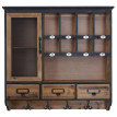 étagére murale HWC-Q26, étagére suspendue, étagére flottante, style vintage shabby chic, bois, 70 x