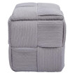 Pouf HWC-Q47, pouf ottoman rembourré, avec couvercle et compartiment de rangement, en Velours (260 g