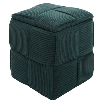 Pouf HWC-Q47, pouf ottomane rembourré, avec couvercle et compartiment de rangement, en Velours (260
