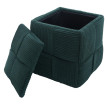 Pouf HWC-Q47, pouf ottomane rembourré, avec couvercle et compartiment de rangement, en Velours (260