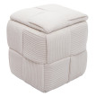 Pouf HWC-Q47, pouf ottomane rembourré, avec couvercle et compartiment de rangement, en Velours (260