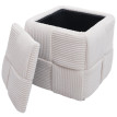 Pouf HWC-Q47, pouf ottomane rembourré, avec couvercle et compartiment de rangement, en Velours (260