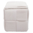 Pouf HWC-Q47, pouf ottomane rembourré, avec couvercle et compartiment de rangement, en Velours (260