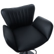 Lot de 2 tabourets de bar HWC-M67, tabourets pivotants avec accoudoirs et repose-pieds, en similicui
