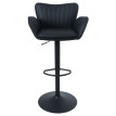 Lot de 2 tabourets de bar HWC-M67, tabourets pivotants avec accoudoirs et repose-pieds, en similicui