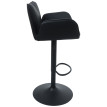 Lot de 2 tabourets de bar HWC-M67, tabourets pivotants avec accoudoirs et repose-pieds, en similicui