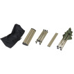 Ensemble de camping HWC-Q39, table et 4 chaises pliantes, chaises de péche pliables, métal et tissu