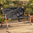 Banc de camping en bambou HWC-Q40, banc d'extérieur, banc de pique-nique, banc de jardin, pliable, p
