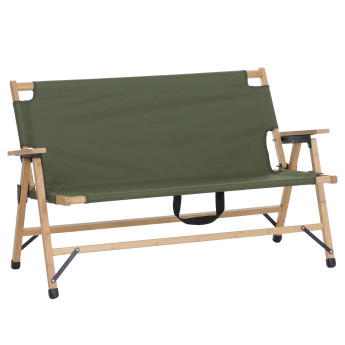 Banc de camping en bambou HWC-Q40, banc d'extérieur, banc de pique-nique, banc de jardin, pliable, p