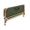 Banc de camping en bambou HWC-Q40, banc d'extérieur, banc de pique-nique, banc de jardin, pliable, p