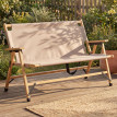 Banc de camping en bambou HWC-Q40, banc d'extérieur, banc de pique-nique, banc de jardin, pliable, p