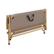 Banc de camping en bambou HWC-Q40, banc d'extérieur, banc de pique-nique, banc de jardin, pliable, p