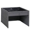 Garage pour robot tondeuse avec bac à plantes HWC-Q17 bois certifié FSCé 50x70x80 cm - gris-anthraci
