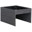 Garage pour robot tondeuse avec bac à plantes HWC-Q17 bois certifié FSCé 50x70x80 cm - gris-anthraci
