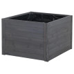 Garage pour robot tondeuse avec bac à plantes HWC-Q17 bois certifié FSCé 50x70x80 cm - gris-anthraci