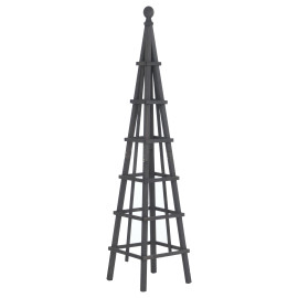 Treillis HWC-Q19, treillis pour plantes grimpantes, support de croissance FSCé 148x33x33 cm anthraci