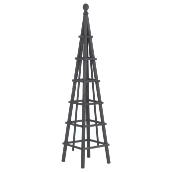 Treillis HWC-Q19, treillis pour plantes grimpantes, support de croissance FSCé 148x33x33 cm anthraci