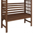 Arche à roses avec banc HWC-Q21, arche de jardin, tuteur, banc de jardin en bois, certifié MVG, 201