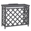 Cache pour climatiseur/échangeur thermique HWC-Q14, cache en bois certifié MVG 78 x 90 x 45 cm - gri