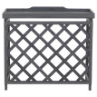 Cache pour climatiseur/échangeur thermique HWC-Q14, cache en bois certifié MVG 78 x 90 x 45 cm - gri