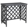 Cache pour climatiseur/échangeur thermique HWC-Q14, cache en bois certifié MVG 78 x 90 x 45 cm - gri