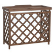 Cache pour climatiseur/échangeur thermique HWC-Q14, cache en bois certifié MVG 78 x 90 x 45 cm - bru