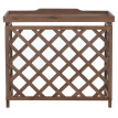 Cache pour climatiseur/échangeur thermique HWC-Q14, cache en bois certifié MVG 78 x 90 x 45 cm - bru