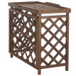Cache pour climatiseur/échangeur thermique HWC-Q14, cache en bois certifié MVG 78 x 90 x 45 cm - bru