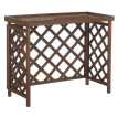 Cache pour climatiseur/échangeur thermique HWC-Q14, cache en bois certifié MVG 78 x 90 x 45 cm - bru