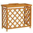 Cache pour climatiseur/échangeur thermique HWC-Q14, cache en bois certifié MVG 78 x 90 x 45 cm - cou