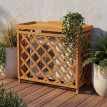 Cache pour climatiseur/échangeur thermique HWC-Q14, cache en bois certifié MVG 78 x 90 x 45 cm - cou