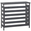 Cache pour climatiseur/échangeur thermique HWC-Q15, cache en bois certifié MVG 78 x 84 x 32 cm - gri