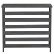 Cache pour climatiseur/échangeur thermique HWC-Q15, cache en bois certifié MVG 78 x 84 x 32 cm - gri