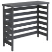 Cache pour climatiseur/échangeur thermique HWC-Q15, cache en bois certifié MVG 78 x 84 x 32 cm - gri
