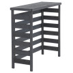Cache pour climatiseur/échangeur thermique HWC-Q15, cache en bois certifié MVG 78 x 84 x 32 cm - gri